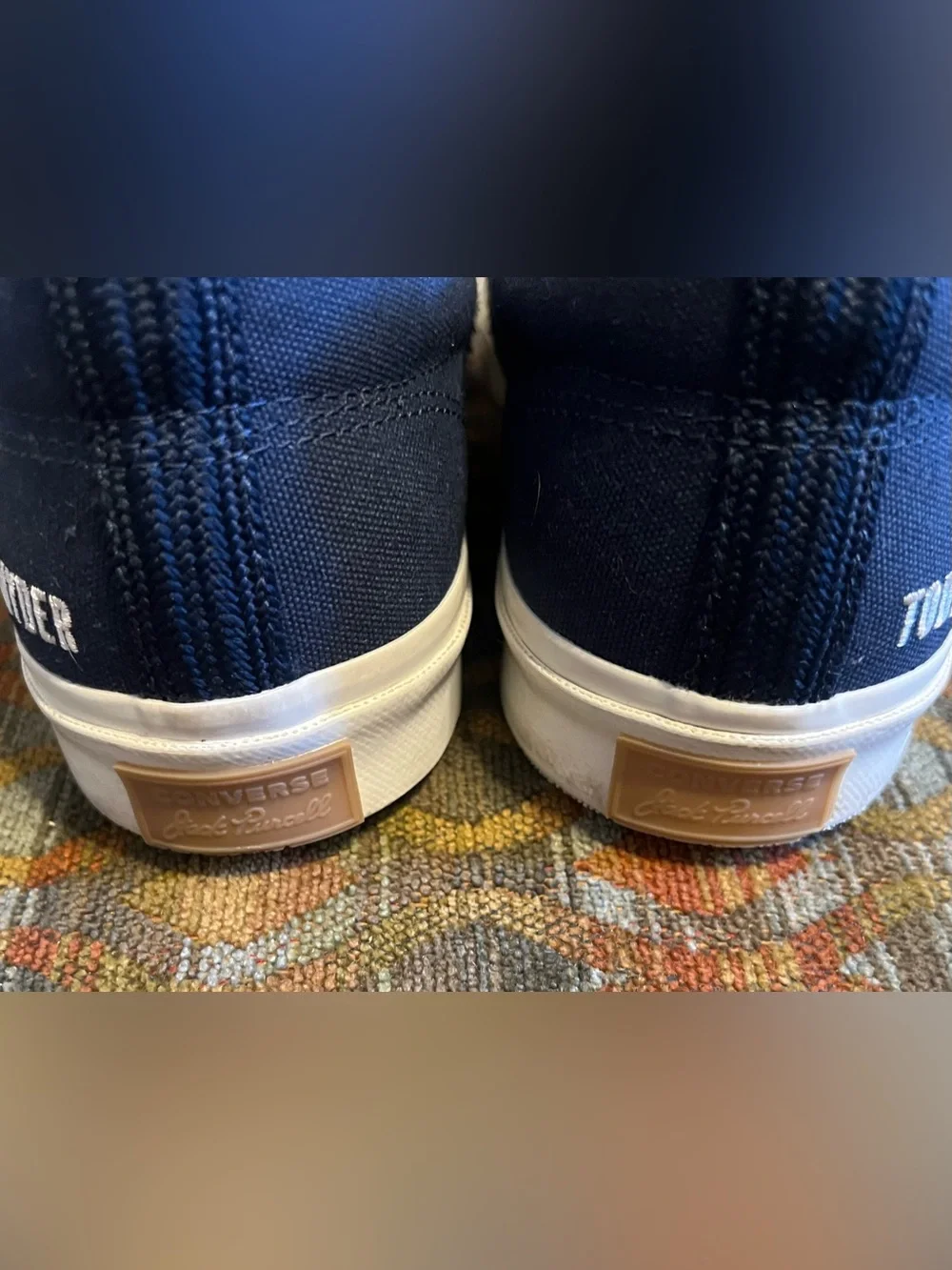 Converse x Todd Snyder Jack Purcell Navy Blue Suede Canvas Low Top Sneakers